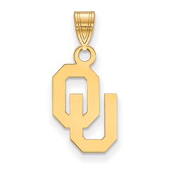 14k Gold LogoArt University of Oklahoma O-U Small Pendant