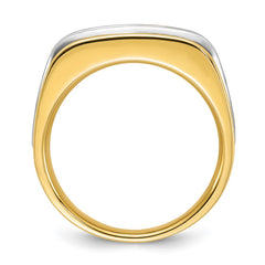 Men's Yellow/White Gold Mounting w/ Satin Finish Accent Mounting