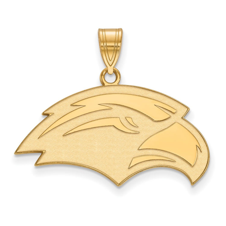 14k Gold LogoArt University of Southern Mississippi Eagle Medium Pendant