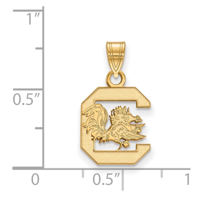 14k Gold LogoArt University of South Carolina Small Pendant