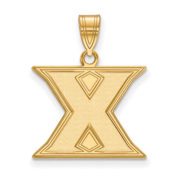 14k Gold LogoArt Xavier University Letter X Medium Pendant