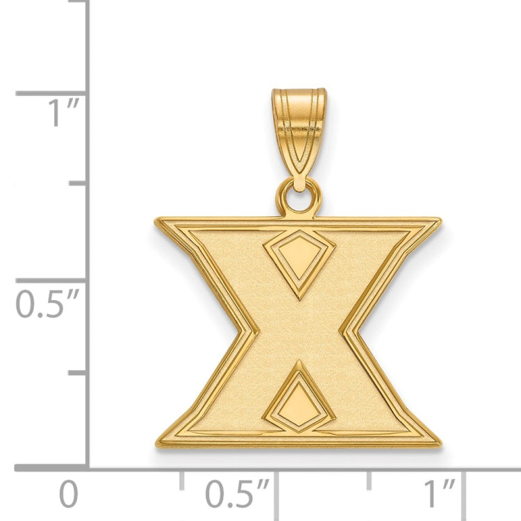 14k Gold LogoArt Xavier University Letter X Medium Pendant