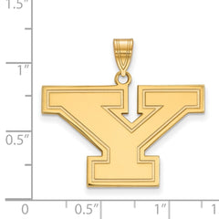14k Gold LogoArt Youngstown State University Letter Y Large Pendant