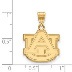 14k Gold LogoArt Auburn University A-U Medium Pendant