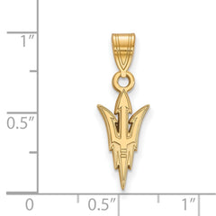 14k Gold LogoArt Arizona State University Pitchfork Medium Pendant