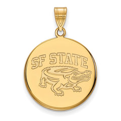 10k Gold LogoArt San Francisco State University Large Disc Pendant