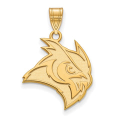 14k Gold LogoArt Rice University Owl Large Pendant