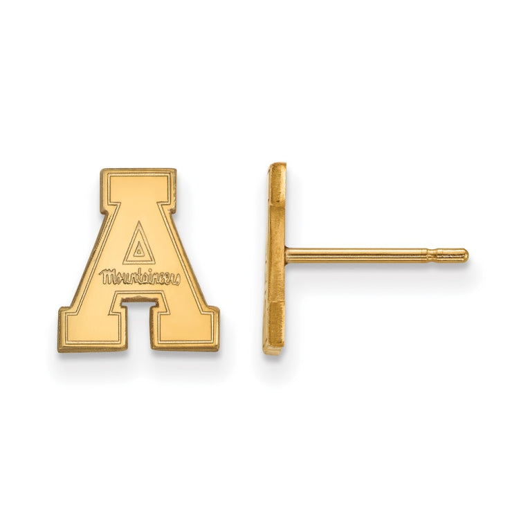 14k Gold LogoArt Appalachian State University Extra Small Post Earrings