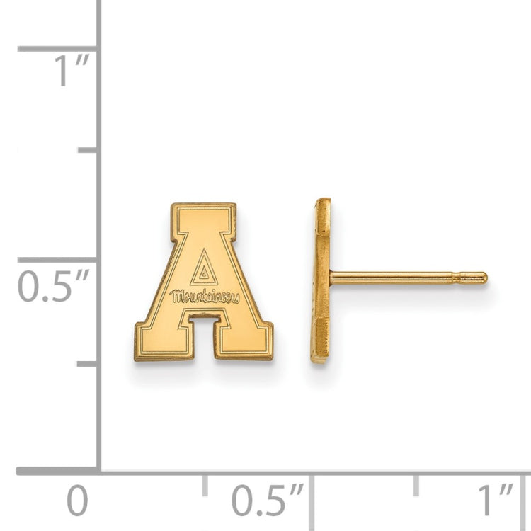 14k Gold LogoArt Appalachian State University Extra Small Post Earrings