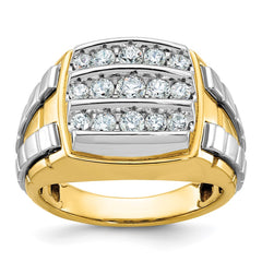 Men's Two-tone Cluster with Bright Polish Finish Mounting
