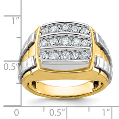 Men's Two-tone Cluster with Bright Polish Finish Mounting