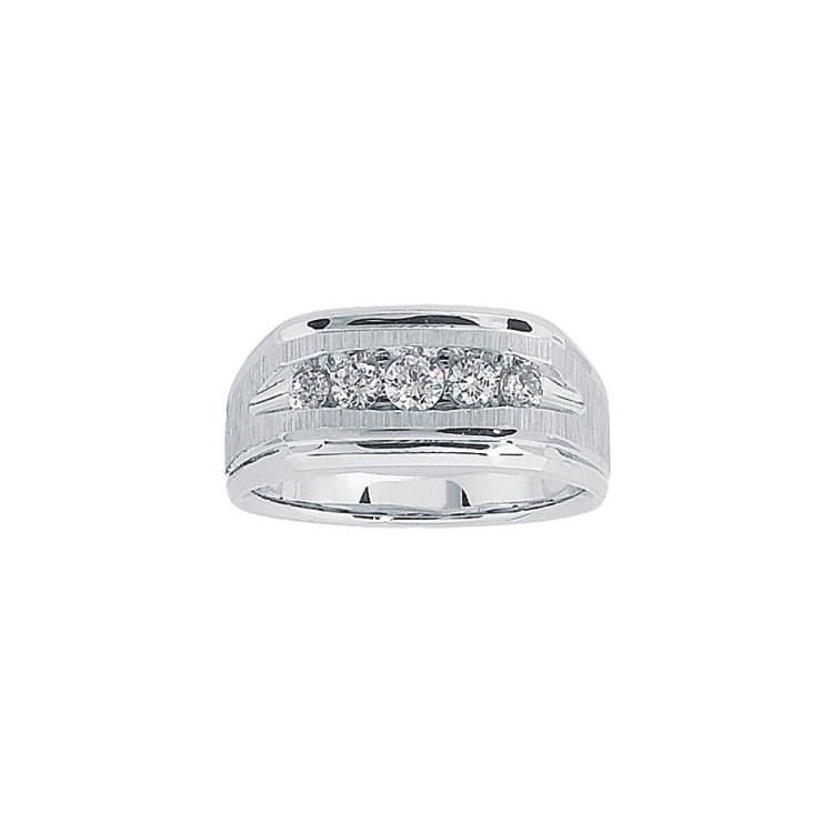 Men's 14k White Gold Diamond Band Mounting