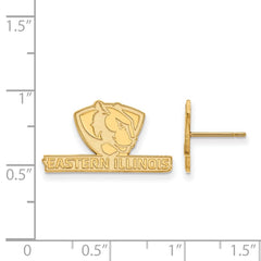 10k Gold LogoArt Eastern Illinois University Small Post Earrings