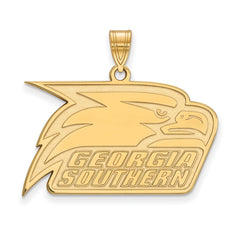 10k Gold LogoArt Georgia Southern University Eagle Large Pendant