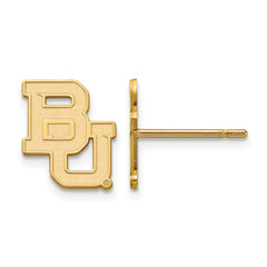 14k Gold LogoArt Baylor University Bears Extra Small Post Earrings