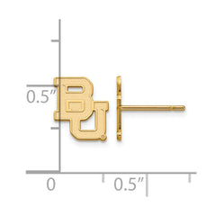 14k Gold LogoArt Baylor University Bears Extra Small Post Earrings