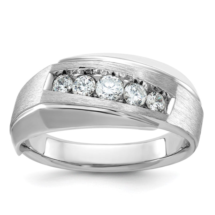 Men's TT Wedding Band with Soft Satin Finish Mounting