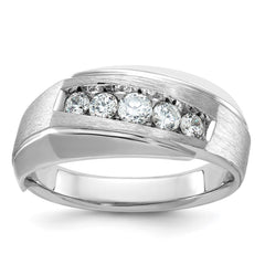 Men's TT Wedding Band with Soft Satin Finish Mounting