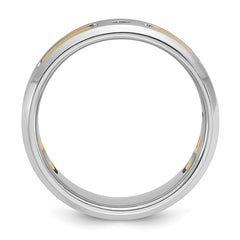 Men's Two-tone .15ct tw Diamond Band with Soft Satin Finish Mounting