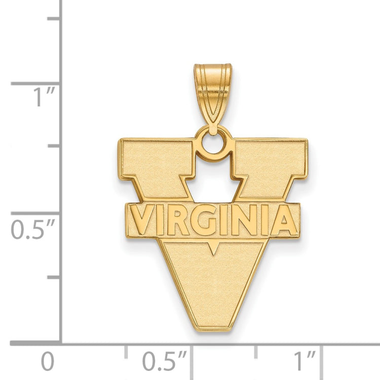 10k Gold LogoArt University of Virginia Large Pendant
