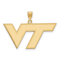 10k Gold LogoArt Virginia Tech V-T Large Pendant