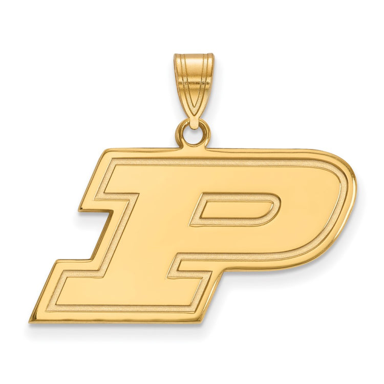 14k Gold LogoArt Purdue University Letter P Medium Pendant