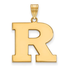 14k Gold LogoArt Rutgers University Letter R Large Pendant
