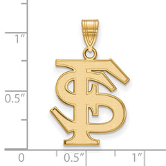 10k Gold LogoArt Florida State University F-S Large Pendant