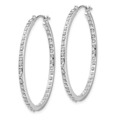 14k WG Diamond Fascination Dia. Dust/Accent Hoop Earrings