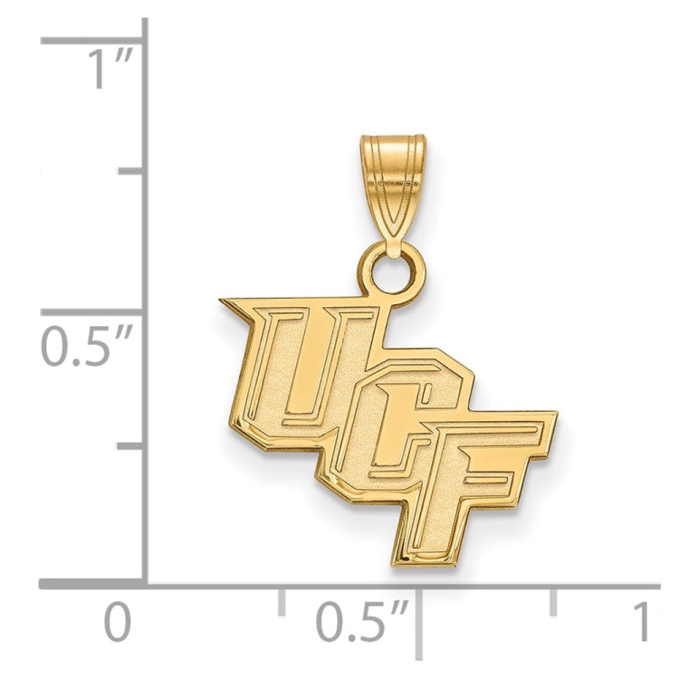 14k Gold LogoArt University of Central Florida U-C-F Small Pendant