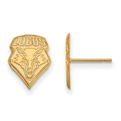 14k Gold LogoArt University of New Mexico Lobos Small Post Earrings