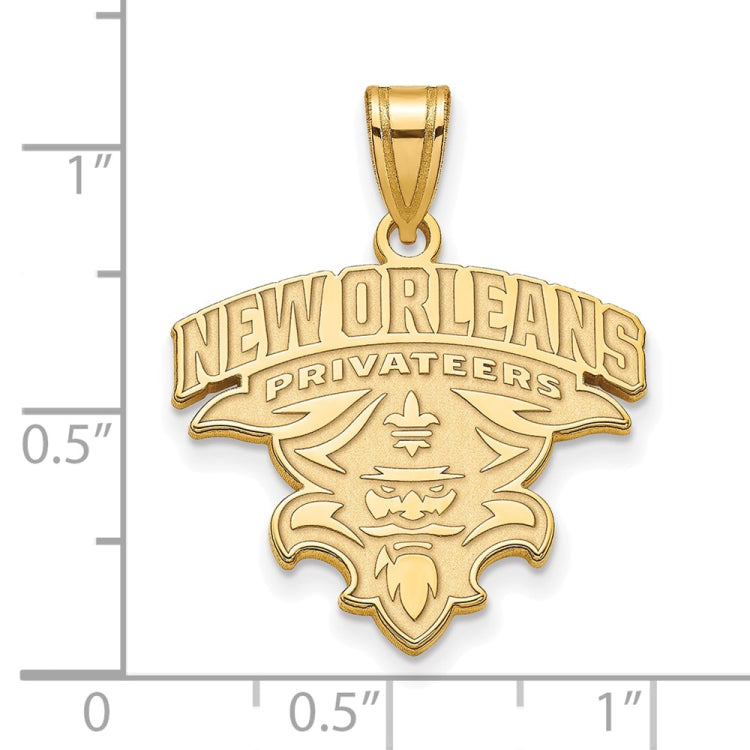 14k Gold LogoArt University of New Orleans U-N-O Extra Large Pendant