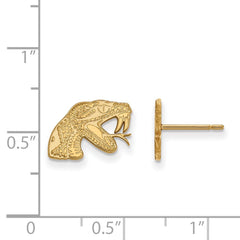 14k Gold LogoArt Florida A and M University Rattler Extra Small Post Earrings