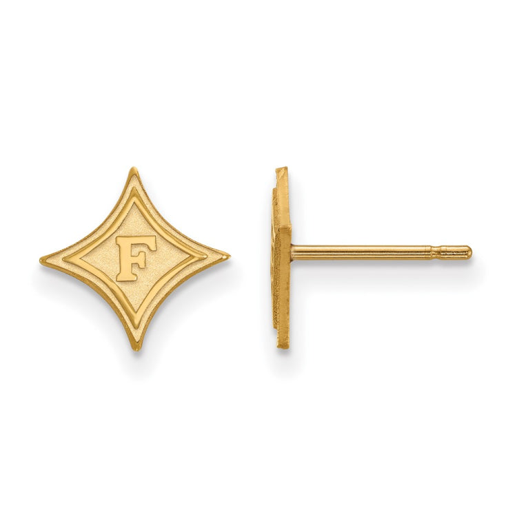 14k Gold LogoArt Furman University Extra Small Post Earrings