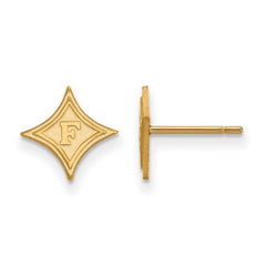 14k Gold LogoArt Furman University Extra Small Post Earrings