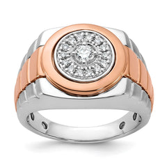 18k IBGoodman White & Rose Gold Lab Grown VS/SI+ G+ Dia Rolex Cluster w/Unc