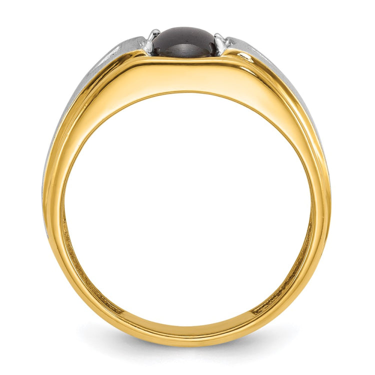 Men's TT Ring with Soft Satin Finish Accent Mounting