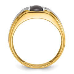 Men's TT Ring with Soft Satin Finish Accent Mounting