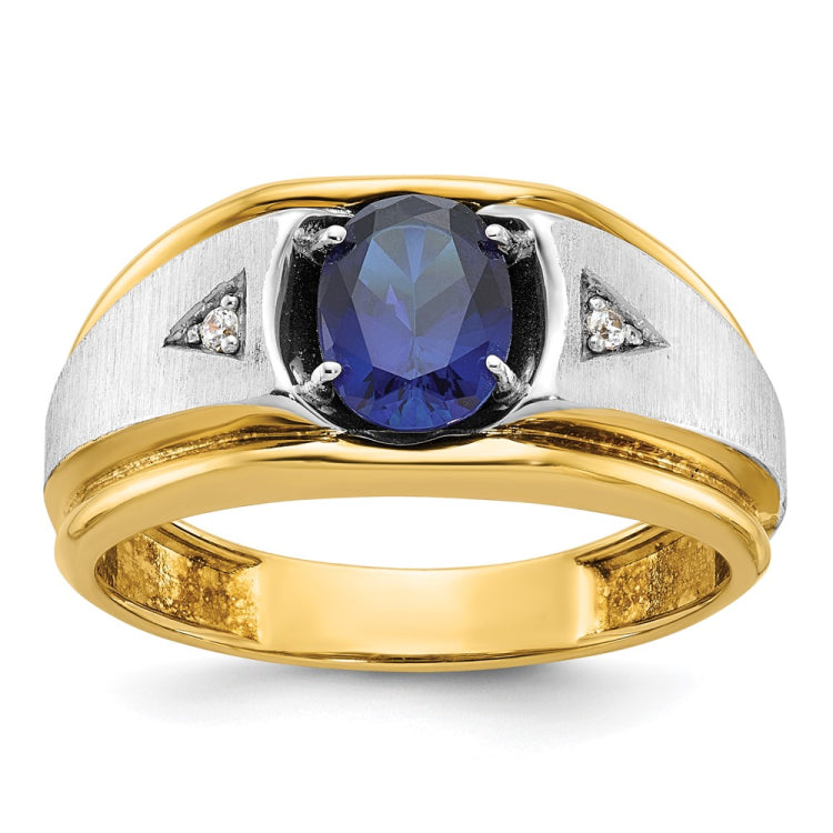 Men's TT Ring with Soft Satin Finish Accent Mounting