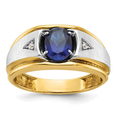 Men's TT Ring with Soft Satin Finish Accent Mounting