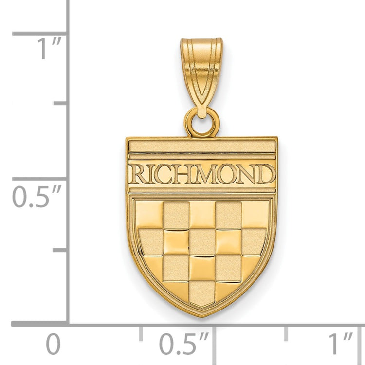 10ky Gold University of Richmond Medium Shield Pendant