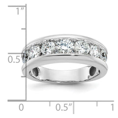 IBGoodman 14k White Gold Men's Polished 1 1/5 Carat AA Quality Diamond Ring