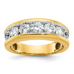 LDS YG DIAMOND BAND--GEM ON GEM WITH WHITE RHOD CTR PANEL Mounting