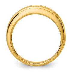 LDS YG DIAMOND BAND--GEM ON GEM WITH WHITE RHOD CTR PANEL Mounting
