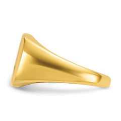 YELLOW GOLD CUSHION SIGNET RING 14X14 Mounting