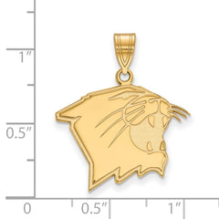 10k Gold LogoArt Northwestern University Wildcat Large Pendant