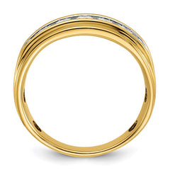 GENTS DIAMOND BAND--GEM ON GEM