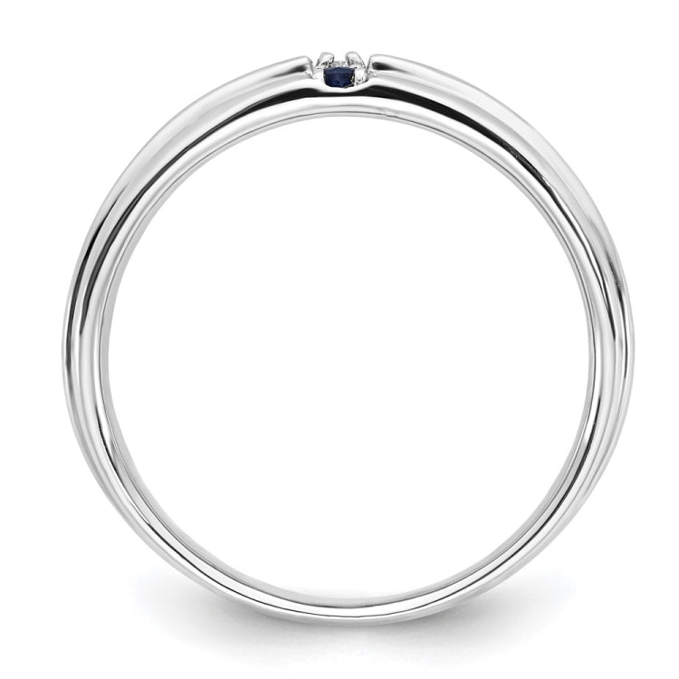 Men's White Gold .06ct tw Black Diamond Wedding Band