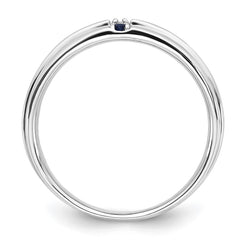 Men's White Gold .06ct tw Black Diamond Wedding Band