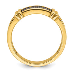 GENTS YELLOW GOLD BLACK & WHITE DIA BAND Mounting